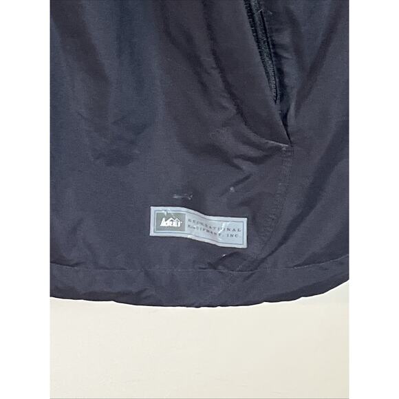 REI Elements Lightweight Full Zip Rain Ski Jacket w/ Removable Hood Sz XL Cinch - Picture 6 of 9